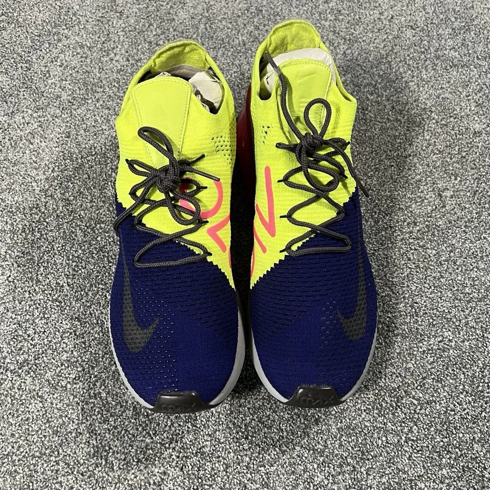 Nike Air Max 270 Flyknit Men's 12 AO1023-501 Volt Blue Pink Running Shoes
